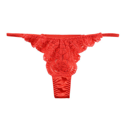 La-Pomme Felica Fabric Beautiful Stretch Lace Side Binder T-back Shorts 322069
