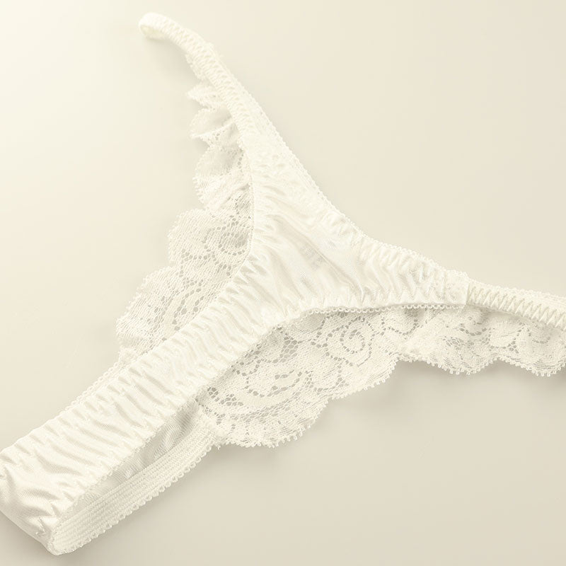 La-Pomme Felica Fabric Beautiful Stretch Lace Side Binder T-back Shorts 322069