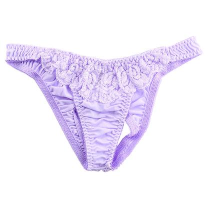 La Paume SSS fabric, sheer, beautiful lace, O-back shorts 322075