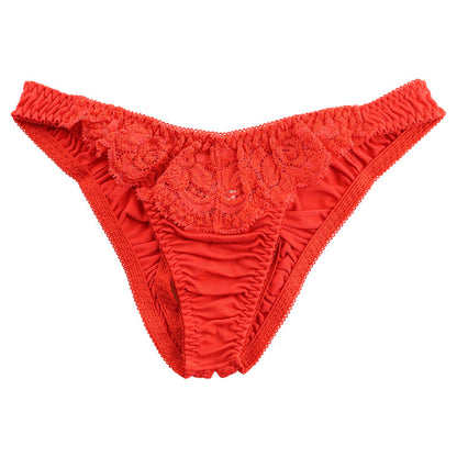 La Paume SSS fabric, sheer, beautiful lace, O-back shorts 322075