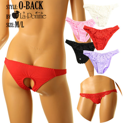 La Paume SSS fabric, sheer, beautiful lace, O-back shorts 322075