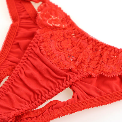La Paume SSS fabric, sheer, beautiful lace, O-back shorts 322075