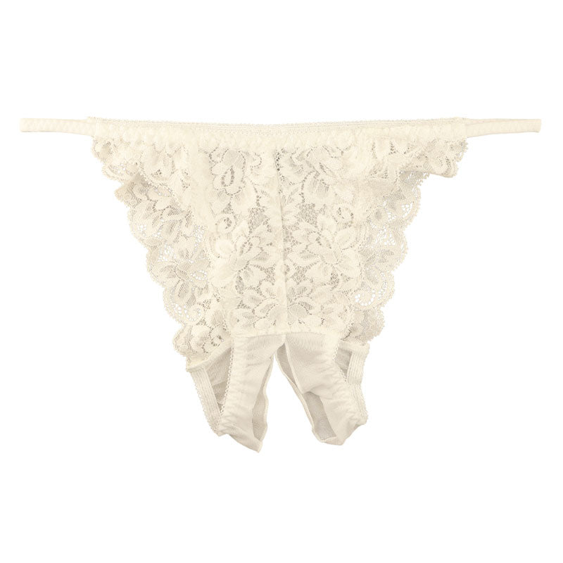 ラ・ポーム 柔らかNHK生地 レディースフルバックランジェリー シースルー透け感 オープンクロッチでセクシー＆エレガント 快適フィット 322084