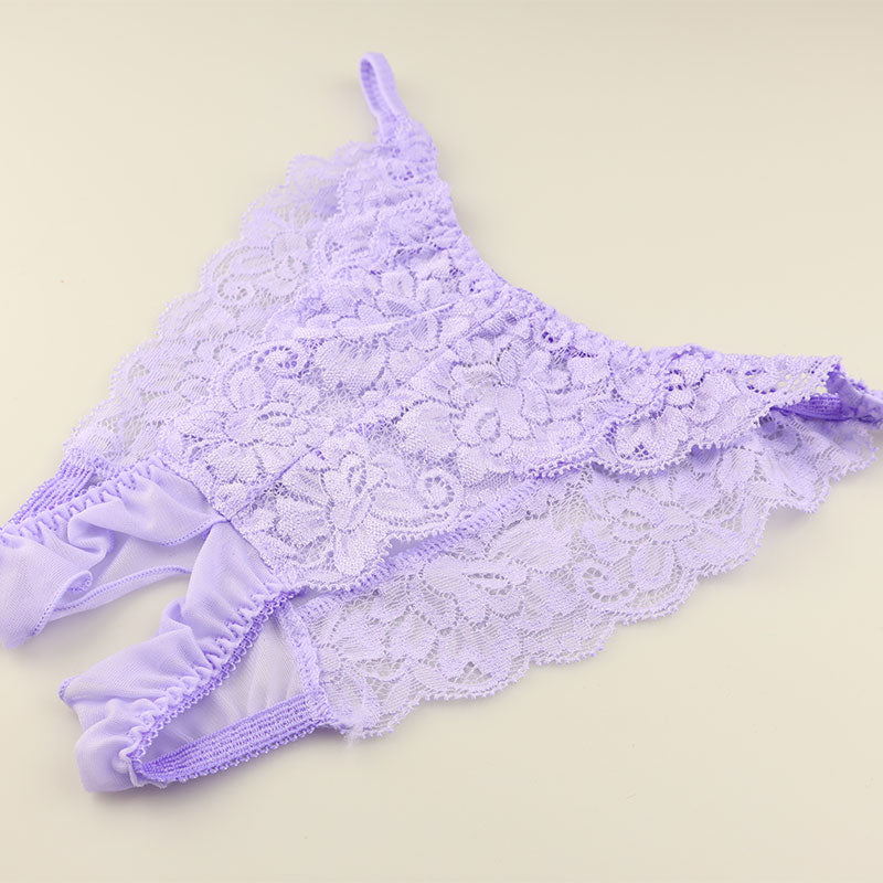 ラ・ポーム 柔らかNHK生地 レディースフルバックランジェリー シースルー透け感 オープンクロッチでセクシー＆エレガント 快適フィット 322084