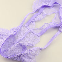 ラ・ポーム 柔らかNHK生地 レディースフルバックランジェリー シースルー透け感 オープンクロッチでセクシー＆エレガント 快適フィット 322084