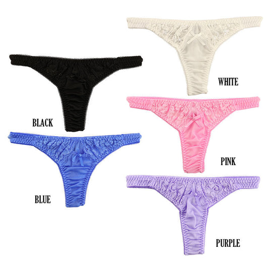 La Paume NHK fabric, airy and see-through, beautiful lace, pocket-equipped T-back shorts 322085