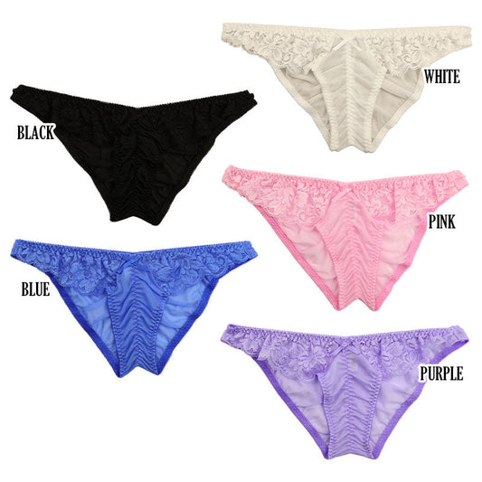 La Paume NHK fabric, beautiful stretch lace, sheer shirring, beautiful line, full back shorts 322088