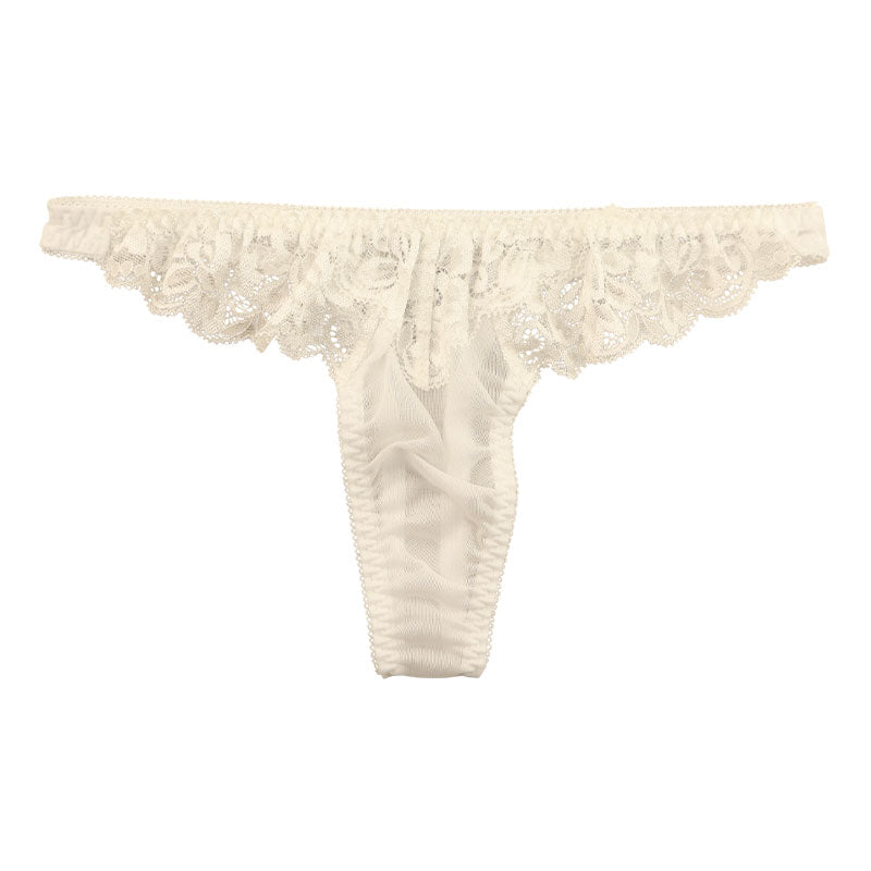 ラ・ポーム 柔らかNHK生地 Tバックショーツ レース使用 エレガントデザイン 322091