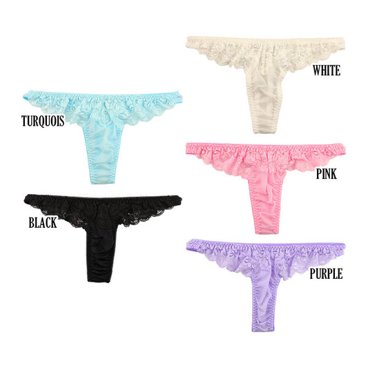 La Paum Soft NHK Fabric T-Back Panties with Lace and Elegant Design (Product Number: 322091)