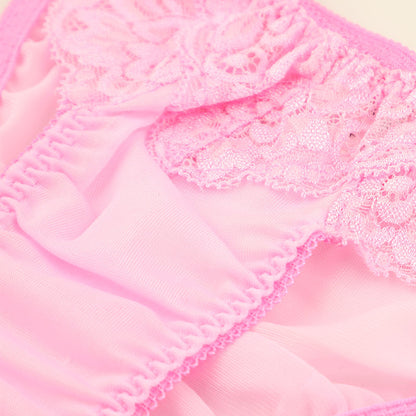 La Paum Soft NHK Fabric Full-Back Shorts with Lace Detailing and Elegant Design (Product Number: 322092)