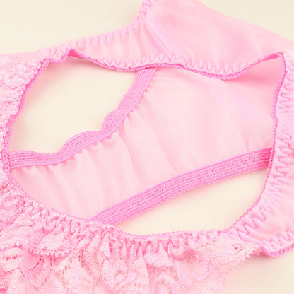 La Paum Soft NHK Fabric Full-Back Shorts with Lace Detailing and Elegant Design (Product Number: 322092)