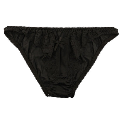 La-Pomme Full-Back Panties with Pockets, Featuring Beautifully Designed Lace and NHK Fabric 322096