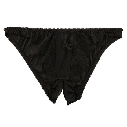 La-pomme Full-Back Shorts with Perforated Pockets, Made with Beautifully Designed Lace and NHK Fabric 322098