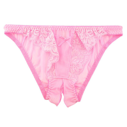 La-pomme Full-Back Shorts with Perforated Pockets, Made with Beautifully Designed Lace and NHK Fabric 322098