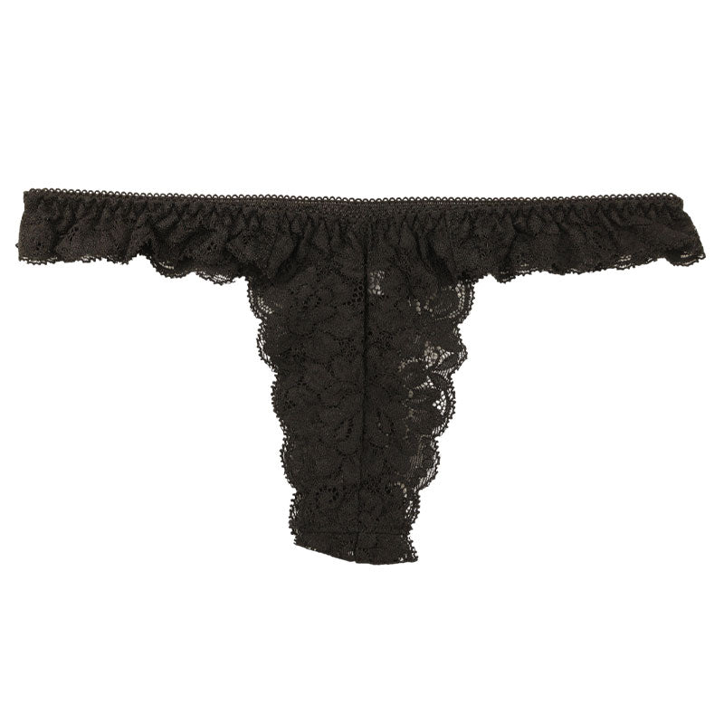 ラ・ポーム ストレッチレースTバックショーツ 透け感×フィット感 女性らしさ引き立つ浅めタイプ ランジェリー 323003