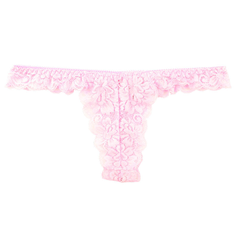 ラ・ポーム ストレッチレースTバックショーツ 透け感×フィット感 女性らしさ引き立つ浅めタイプ ランジェリー 323003