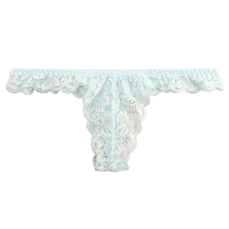 ラ・ポーム ストレッチレースTバックショーツ 透け感×フィット感 女性らしさ引き立つ浅めタイプ ランジェリー 323003