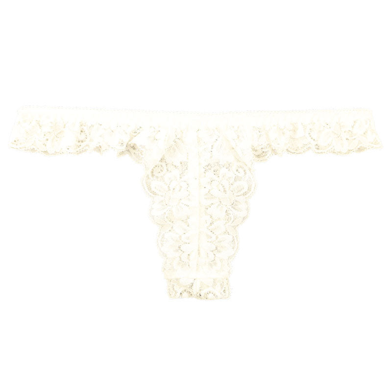 ラ・ポーム ストレッチレースTバックショーツ 透け感×フィット感 女性らしさ引き立つ浅めタイプ ランジェリー 323003