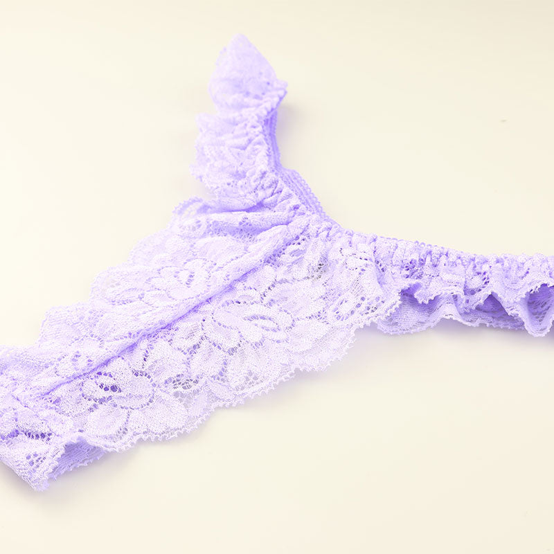 ラ・ポーム ストレッチレースTバックショーツ 透け感×フィット感 女性らしさ引き立つ浅めタイプ ランジェリー 323003