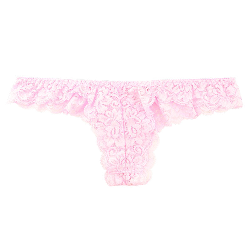 ラ・ポーム ストレッチレースハーフバックショーツ 透け感×フィット感 女性らしさ引き立つ浅めタイプ ランジェリー 323004