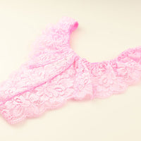 ラ・ポーム ストレッチレースハーフバックショーツ 透け感×フィット感 女性らしさ引き立つ浅めタイプ ランジェリー 323004