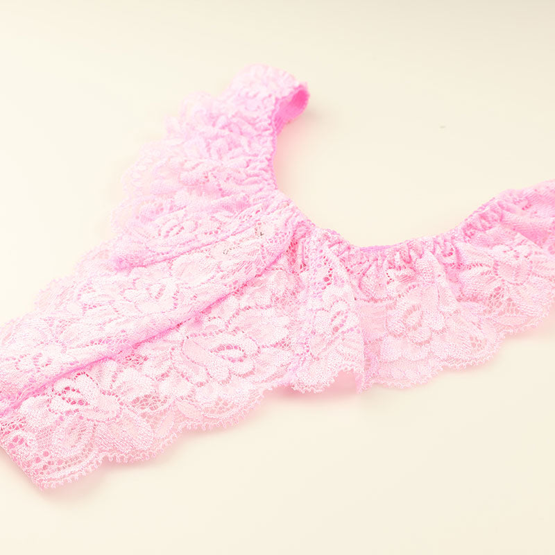 ラ・ポーム ストレッチレースハーフバックショーツ 透け感×フィット感 女性らしさ引き立つ浅めタイプ ランジェリー 323004