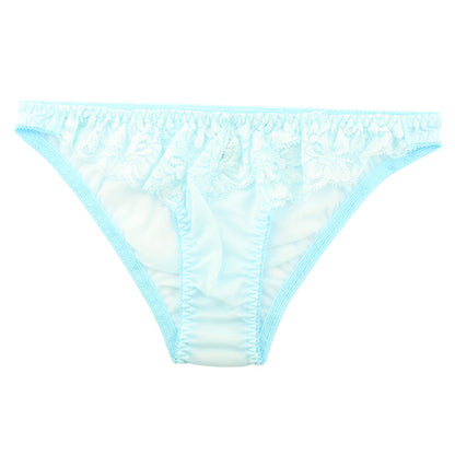 La-Pomme: Half-back shorts made of lightweight NHK fabric and stretch lace 323011