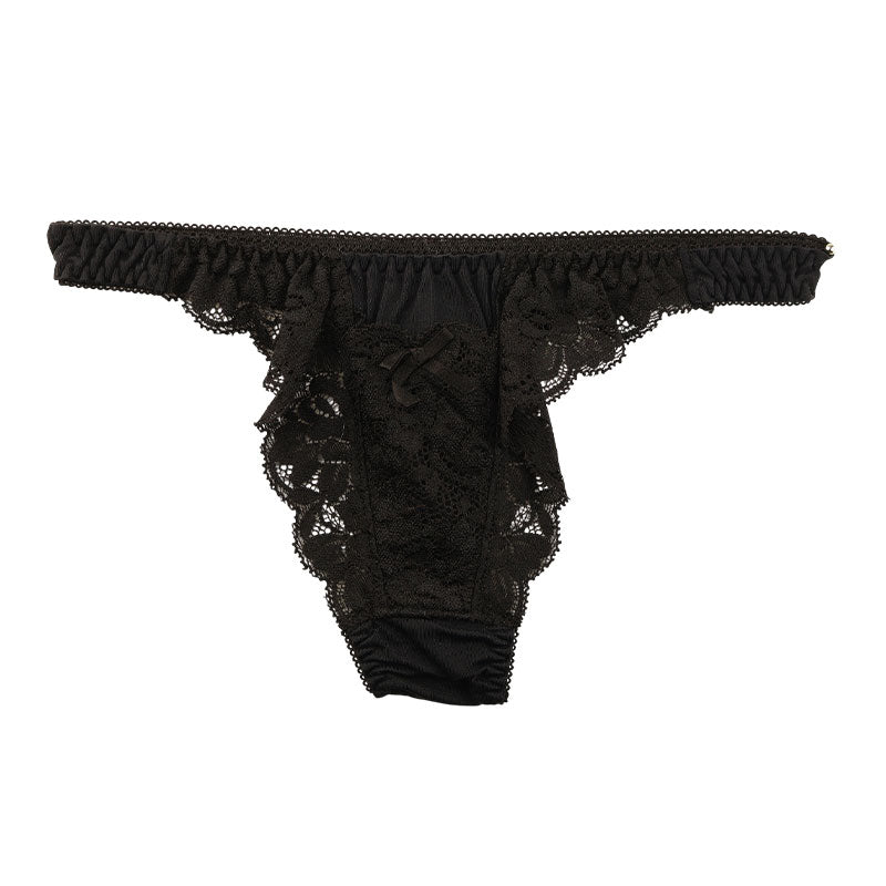 La Paum T-back Panties, SSS Fabric, Stretch Lace, Thin, Sheer, with Secret Pocket, 324003