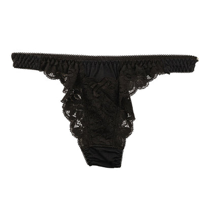 La Paum T-back Panties, SSS Fabric, Stretch Lace, Thin, Sheer, with Secret Pocket, 324003