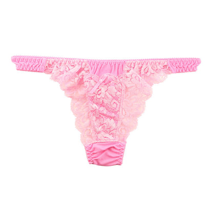 La Paum T-back Panties, SSS Fabric, Stretch Lace, Thin, Sheer, with Secret Pocket, 324003