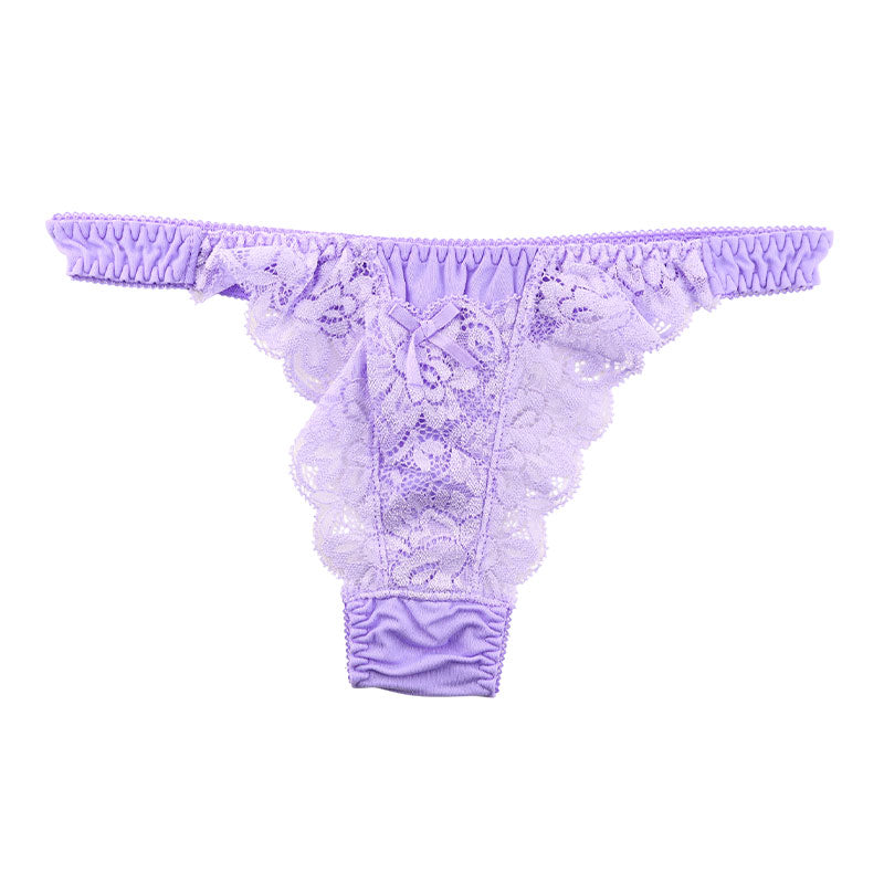 La Paum T-back Panties, SSS Fabric, Stretch Lace, Thin, Sheer, with Secret Pocket, 324003