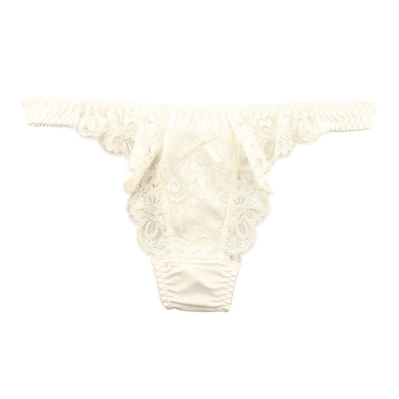 La Paum T-back Panties, SSS Fabric, Stretch Lace, Thin, Sheer, with Secret Pocket, 324003