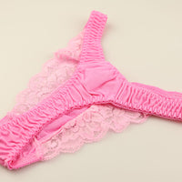 La Paum T-back Panties, SSS Fabric, Stretch Lace, Thin, Sheer, with Secret Pocket, 324003