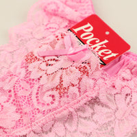 La Paum T-back Panties, SSS Fabric, Stretch Lace, Thin, Sheer, with Secret Pocket, 324003