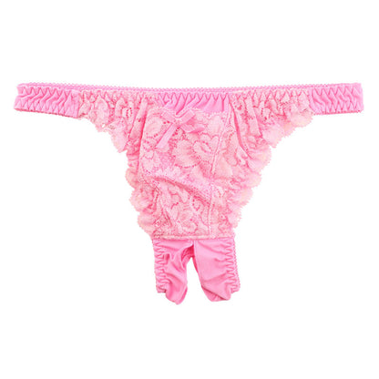 ラ・ポーム 【セクシーTバック】SSS生地×ストレッチレース使用｜透け感＆オープンクロッチ＋収納用ポケット付き 324005