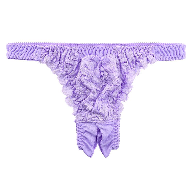 ラ・ポーム 【セクシーTバック】SSS生地×ストレッチレース使用｜透け感＆オープンクロッチ＋収納用ポケット付き 324005