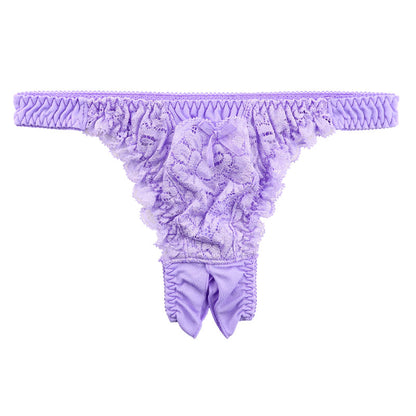 ラ・ポーム 【セクシーTバック】SSS生地×ストレッチレース使用｜透け感＆オープンクロッチ＋収納用ポケット付き 324005