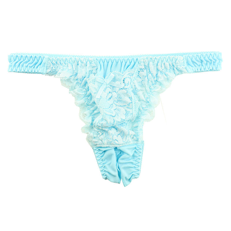 ラ・ポーム 【セクシーTバック】SSS生地×ストレッチレース使用｜透け感＆オープンクロッチ＋収納用ポケット付き 324005