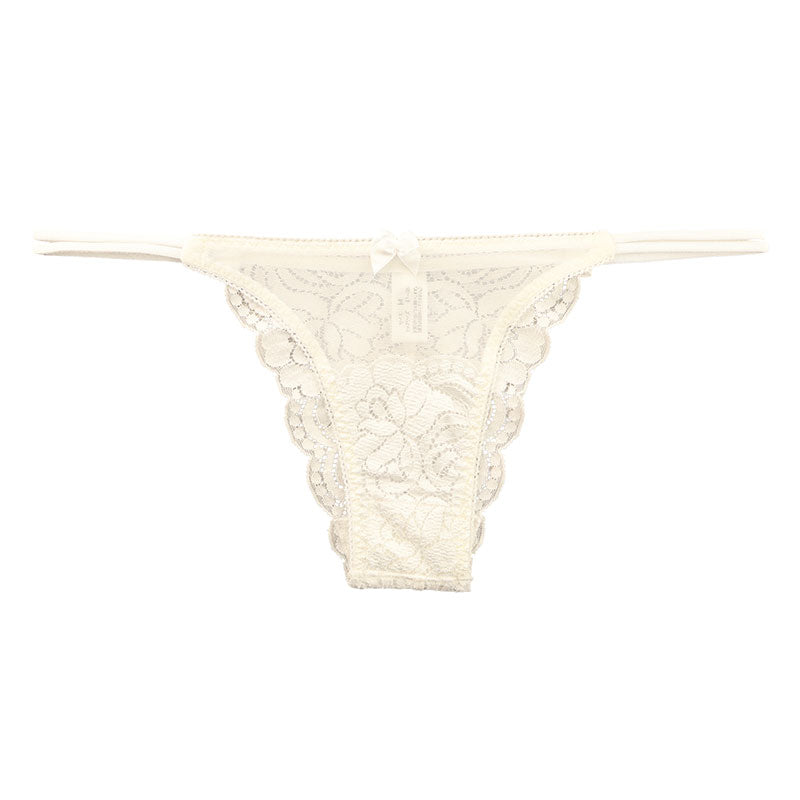 ラ・ポーム 透け感ストレッチレース レディースハーフバックショーツ 秘密ポケット付き 423033