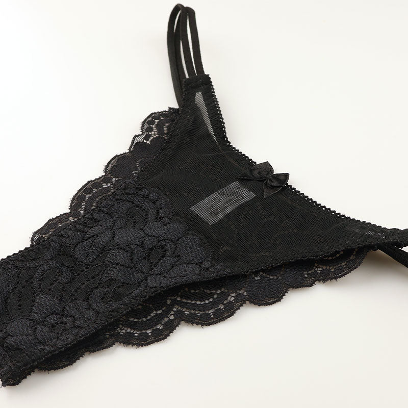 ラ・ポーム 透け感ストレッチレース レディースハーフバックショーツ 秘密ポケット付き 423033