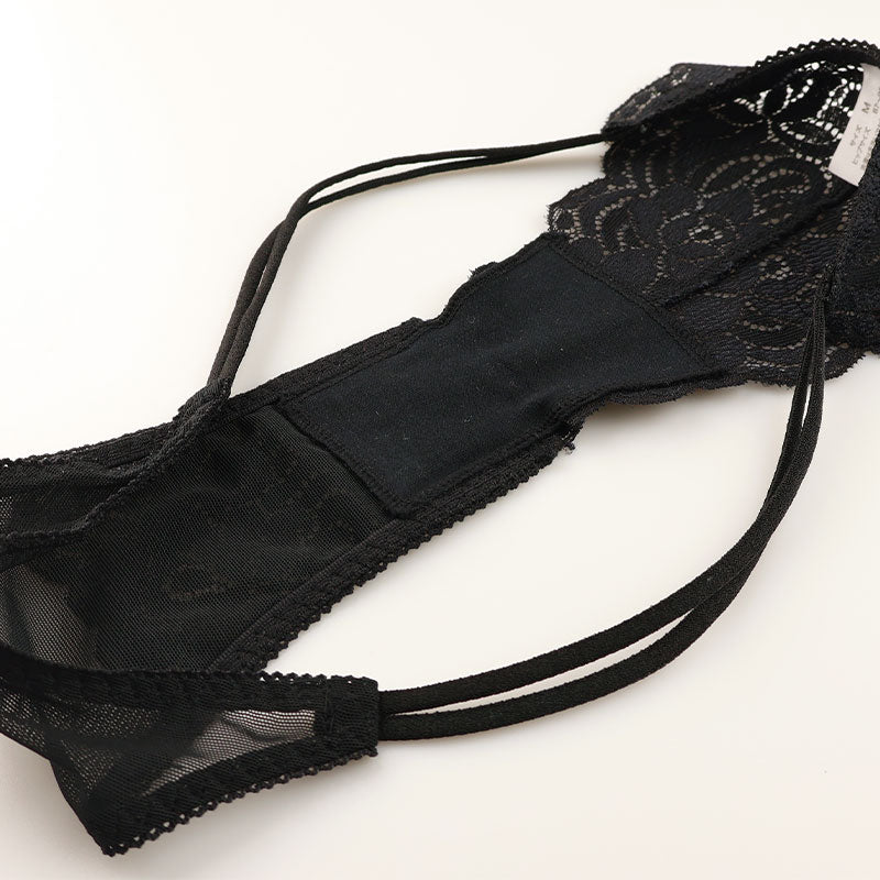 ラ・ポーム 透け感ストレッチレース レディースハーフバックショーツ 秘密ポケット付き 423033