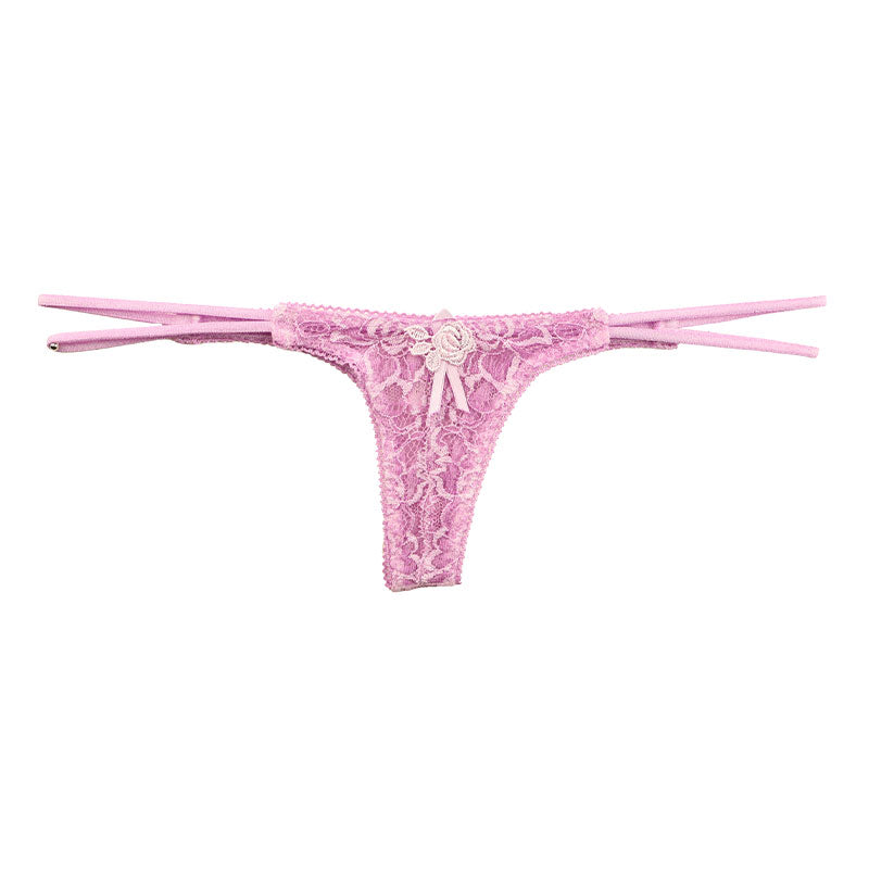 ラ・ポーム エレガントレース メッシュ エアリー ローライズTバックランジェリー 423034