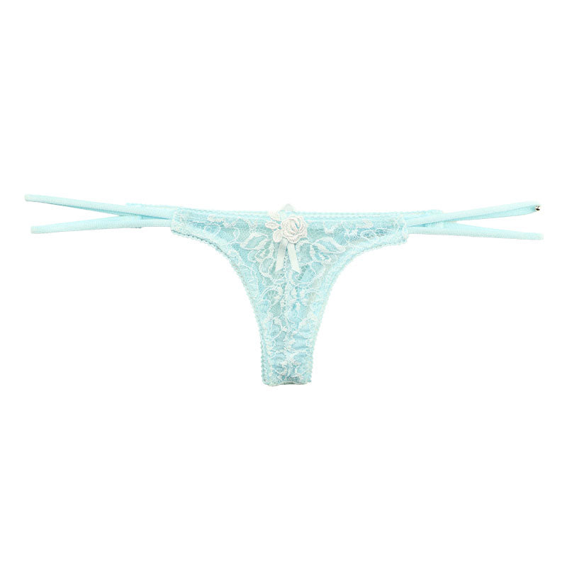 La Paum Elegant Lace Mesh Airy Low-Rise T-Back Lingerie 423034