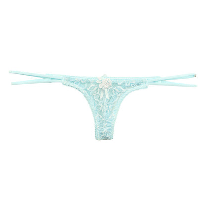La Paum Elegant Lace Mesh Airy Low-Rise T-Back Lingerie 423034