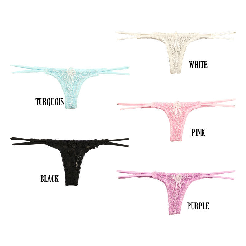 ラ・ポーム エレガントレース メッシュ エアリー ローライズTバックランジェリー 423034