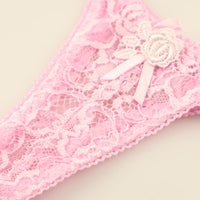 ラ・ポーム エレガントレース メッシュ エアリー ローライズTバックランジェリー 423034