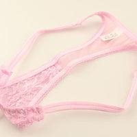 ラ・ポーム エレガントレース メッシュ エアリー ローライズTバックランジェリー 423034