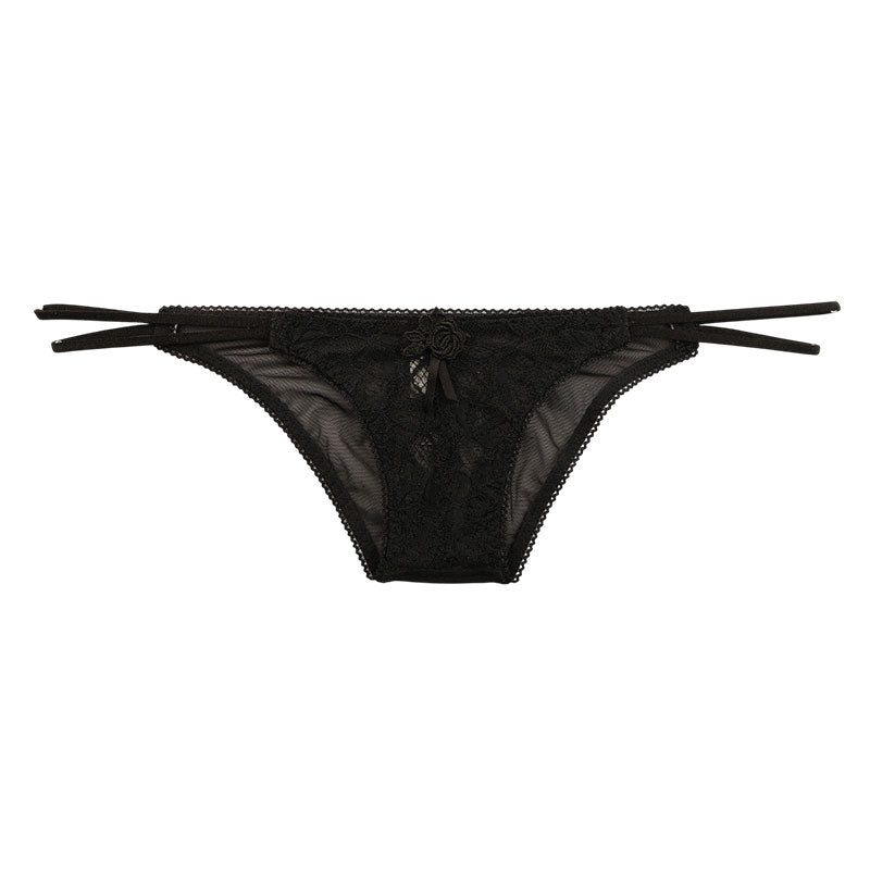 La Paum Elegant Lace Mesh Airy Low-Rise Half-Back Lingerie 423035
