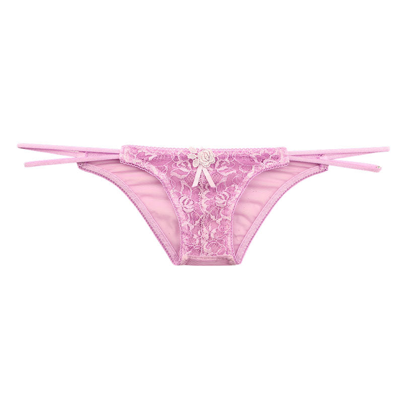 La Paum Elegant Lace Mesh Airy Low-Rise Half-Back Lingerie 423035