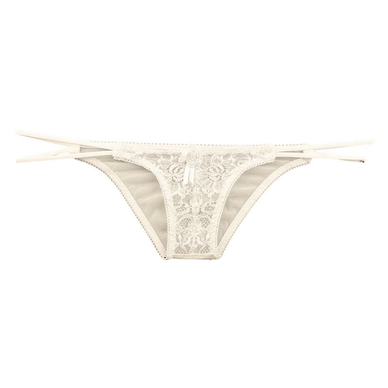 La Paum Elegant Lace Mesh Airy Low-Rise Half-Back Lingerie 423035